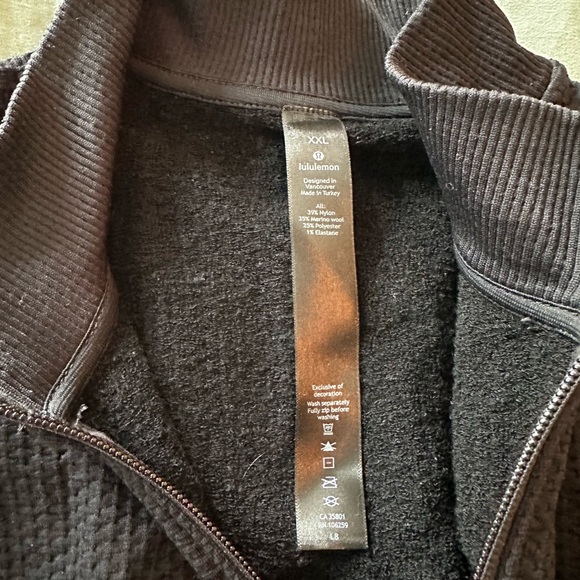 Men’s Lululemon full zip waffle knit sweater - Picture 2 of 4